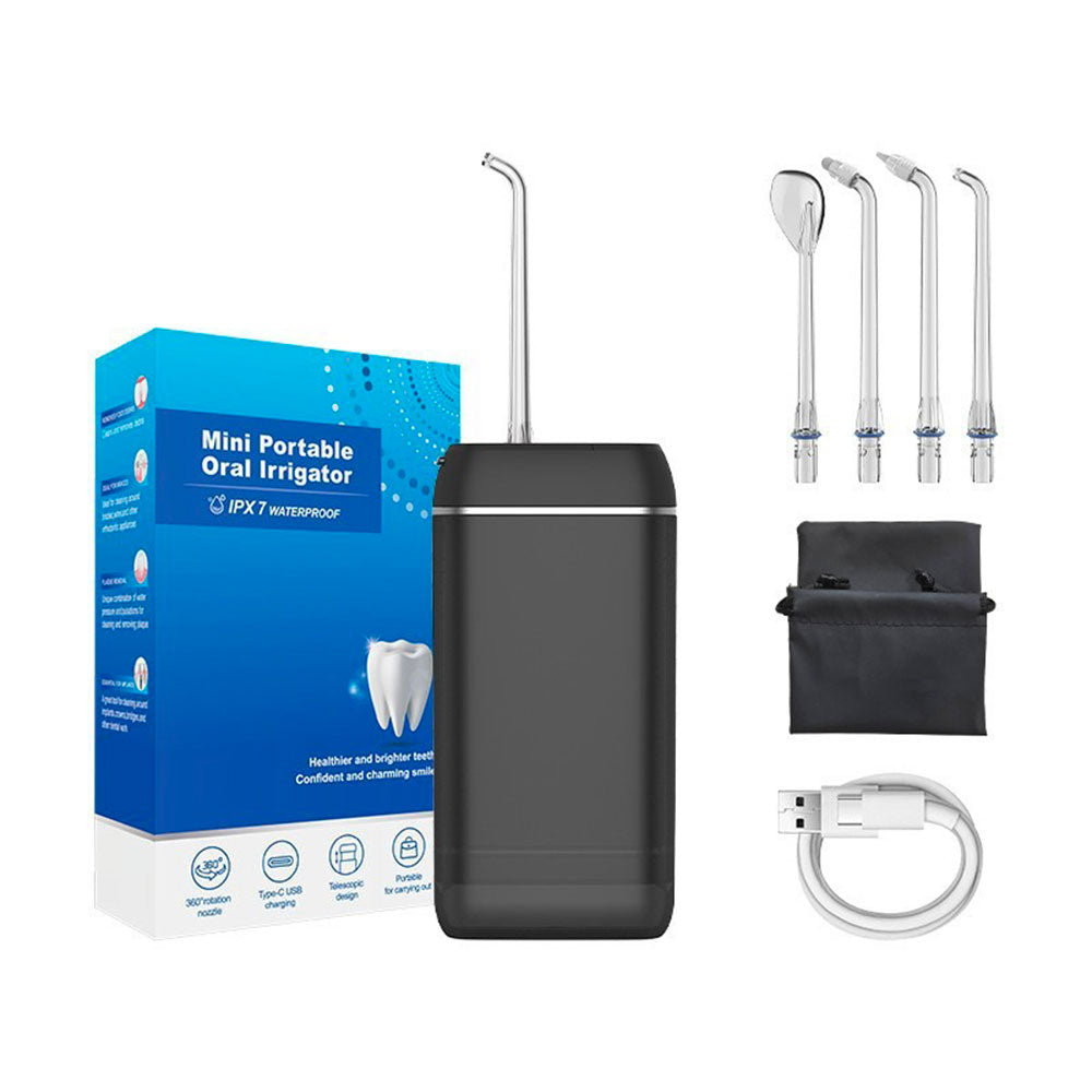 Jet dentaire voyage Oral Irrigator Mini v2 - 4 buses - sac de voyage + câble de recharge - monjetdentaire.fr